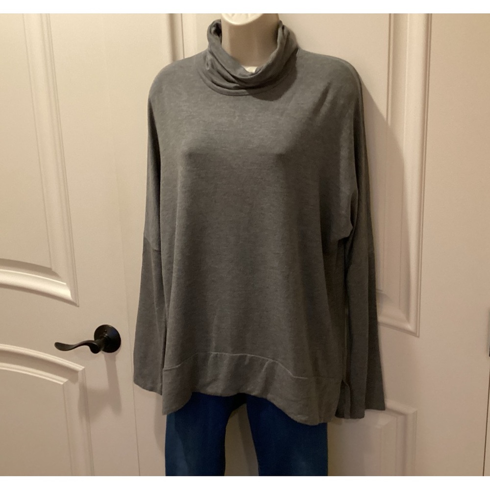 New Tribal Gray Tunic Turtleneck